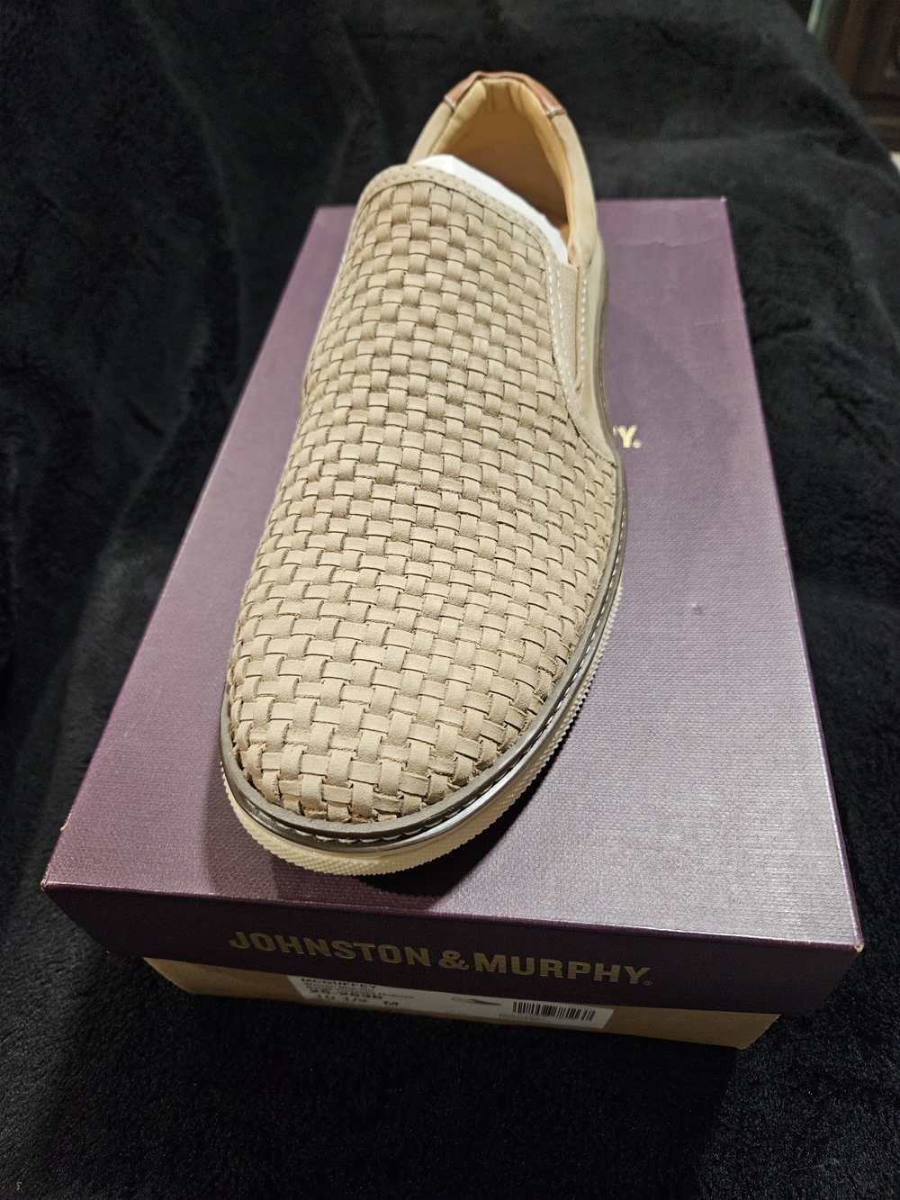 Johnston & Murphy Men’s Tan Woven Slip-On Shoe